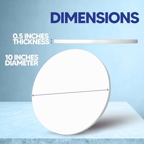RICCLE Cake Boards - 10 Inch Single Cake Drum - Smooth-Edged Pack of 1 - Sturdy Cake Boards Round - Bend Resistant Multi-Layered Cake Base for Minimalist Displays (10 Inch) - size: 10"