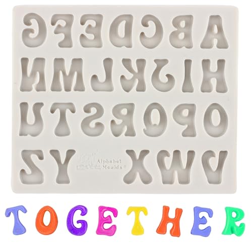 Capital Letter Fondant Molds Alphabet Silicone Mold - color: Style J