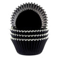 Foil Cupcake Liners Standard Paper Baking Cups 100 Pcs (Black) - color: Black