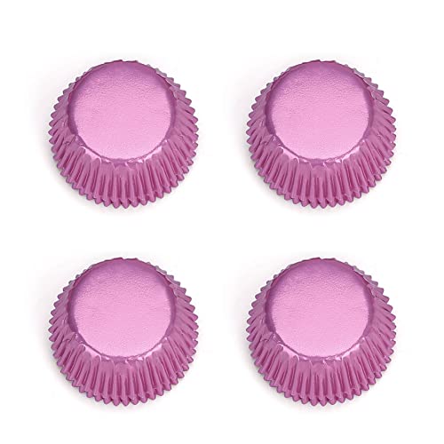 Mini Pink Foil Baking Cupcake Cases Muffin Cups 200 Count, Pink - color: Pink