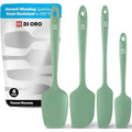 DI ORO Silicone Spatula Set - 600F Heat Resistant, 4-Pc Sage - color: Sage