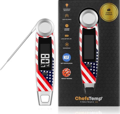 Finaltouch X10 Instant Read Digital Meat Thermometer NSF Certified - color: Patriotic Limited Edition