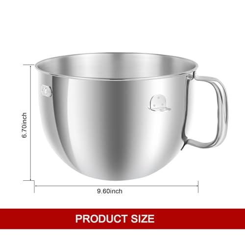 6QT Mixer Bowl for KitchenAid 6QT Bowl Lift Stand Mixers - size: 6QT