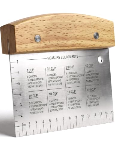 Superbaking Multipurpose Bench Scraper, 6" Grill & Dough Scraper with Ruler