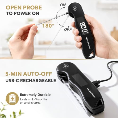 Meat Thermometer Digital 0.3s Instant Read Food Thermometer ±0.5℉ Accuracy