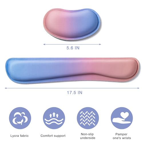 Hoewina Keyboard Wrist Rest,Ergonomic Wrist Support for Keyboard,Gradient - color: Gradient Style
