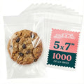 5x7 Self Sealing Cellophane Bags (1000 Pack) - Clear Cookie Bags With Seal - size: 5" X 7"