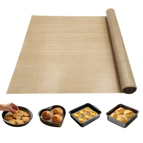 Silicone Baking Mat Roll, 12 IN x 6 FT Non-Stick Reusable Dough Pastry Cookie Sheet, Extra Large Freeze Dryer Mat for Countertop Protector, Pie Crust Rolling Supplies, Washable, Oil-Proof