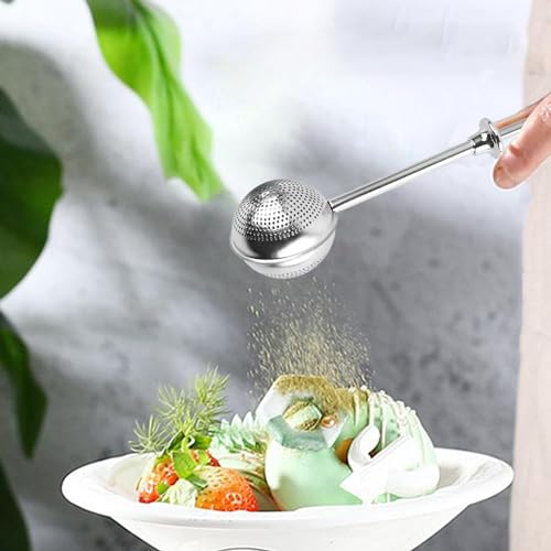 Stainless Steel Baker's Dusting Wand Powdered Sugar Shaker Duster Sifter