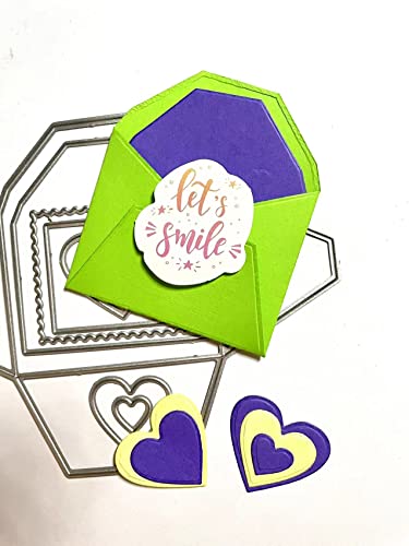 Mvchifay Cutting Dies Metal Stencils Scrapbooking Tool DIY Craft Carbon Steel Embossing Template for Paper Card Making (Love Envelope- 14.3x11.3cm) - color: Love Envelope-14.3x11.3cm
