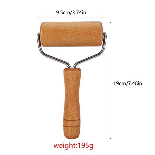 Watris Veiyi Small Rolling Pin, Wooden Dough Roller for Home Kitchen