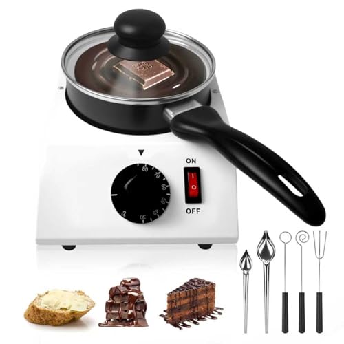 2026 Upgrade Chocolate Melting Pot, 1L Chocolate Melting Machine (40W,110V) - size: Single Pot
