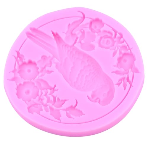 Bird Silicone Mold Bird Flower Frame Fondant Molds Set Of 4 - color: Style I