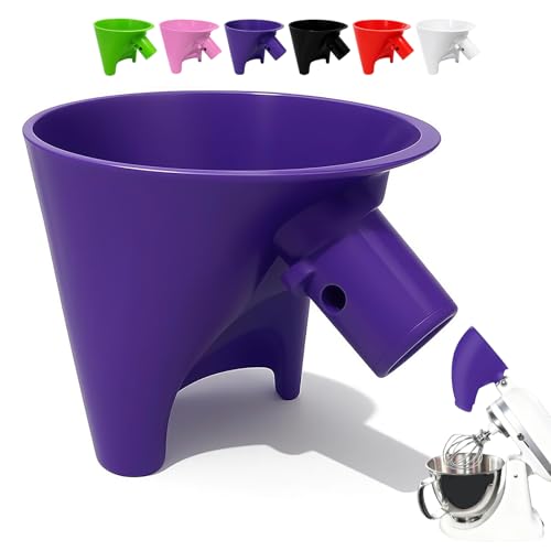 2026 New Flour Funnel for Kitchen Aid Mixer,Fits Tilt-Head 4.5–5Qt (KSM150) - color: B Purple2