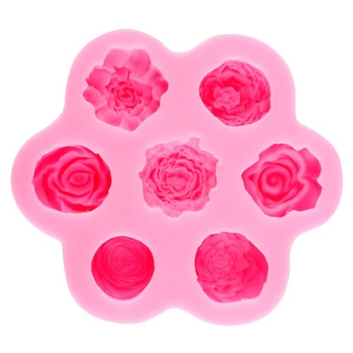 ZiXiang Flower Silicone Mold Peony Rose Flower Fondant Molds - color: Style H