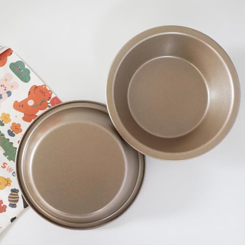 5 Inch Round Pie Tart Pan, Nonstick Plate Set for Oven, 4 Pack - style: Round Edge 4PCS