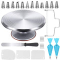 Kootek 22 Aluminum Cake Stand Turntable Set for Decorating Baking Kit, 12"
