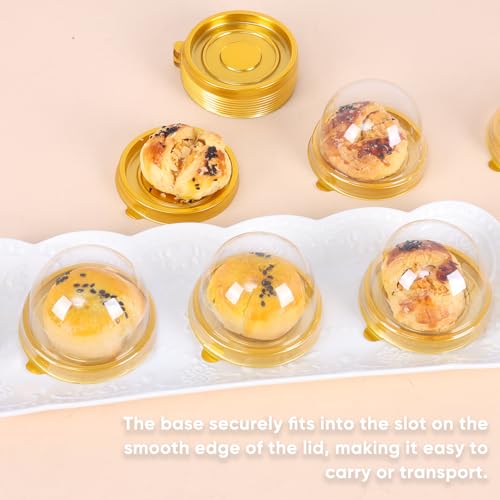 50 Pcs Mini Cake Containers with Clear Dome Lids