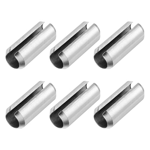 MECCANIXITY 6Pcs Slotted Split Roll Pins 12/25 Inch(12mm) Dia. 1-1/5 Inch(30mm) Length Steel Spring Tension Expansion Dowels for Secure Fastening, Silver - size: 12/25 Inch(12mm) Dia. 1-1/5 Inch(30mm) Length