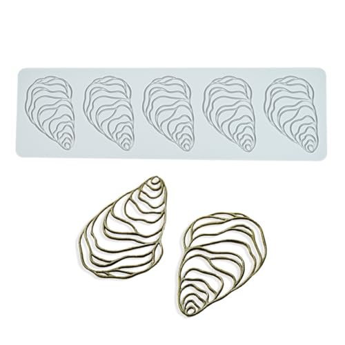 mostsom Silicone Lace Mold for Embossing, Oysters Shape Cake Impression, and Decorating (B_ Oysters) - size: 11.5"L x 3.4"W