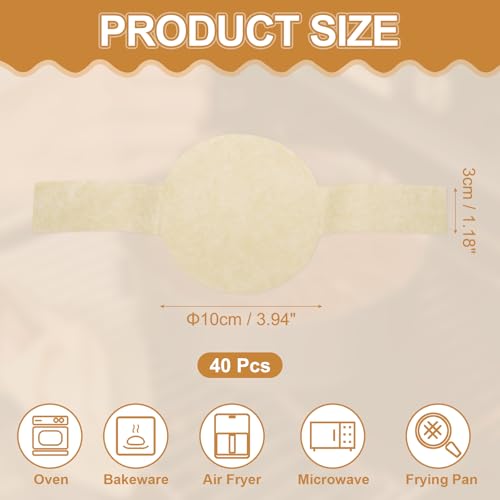 uxcell Parchment Paper Rounds 4" Brown 40 Sheets - color: Brown, size: 3.9"