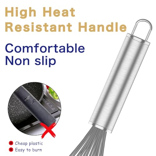 OYV Grey Silicone Whisk Set of 3, 8/10/12 Inch, Non-Scratch - color: Premium(Grey Pack)