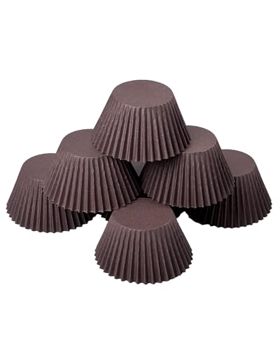 qiqee Coffee Cupcake Liners, 300 Count, Jumbo Size - color: Coffee, size: Large Size/300Packs