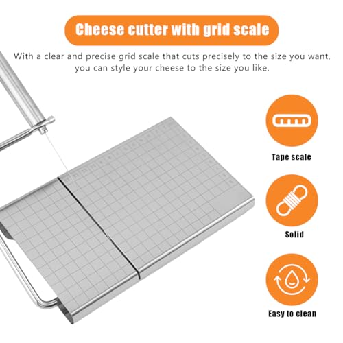 Cheese Slicer Graduated Board + 6 Extra Replaceable Wires