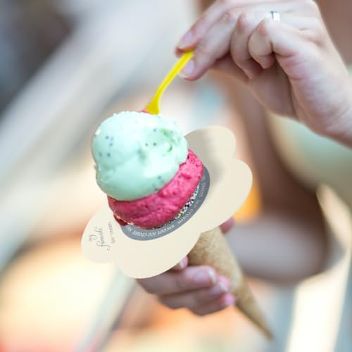 200pcs Drip-proof Ice-Pop Holder Paper for Boys and Girls Simple Drip-Free Ice Pop Paper Catcher for Ice Cream Cones and Party Buffet Displays