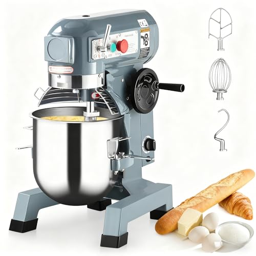 Commercial Food Mixer 15QT, Commercial Mixer with 3 Adjustable Speeds, Dough Mixer Timing Function, Commercial Stand Mixer with Stainless Steel Bowl for Schools Bakeries Pizzerias - size: 15 qt
