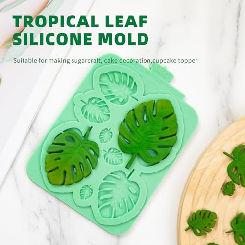 KALAIEN Leaf Molds Silicone,Leaves Chocolate Fondant Molds Set of 3 - color: 3 Pcs