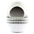 Foil Cupcake Liners Standard Paper Baking Cups 100 Pcs (Silver) - color: Silver