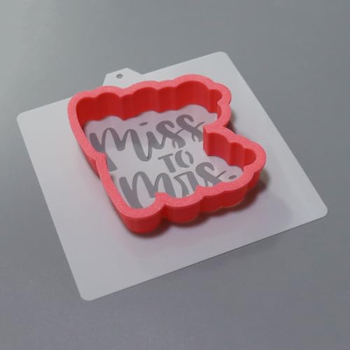 Cookie Cutter and Stencil Bundle Royal Icing Cookies Stencils Paint Your Own Biscuit Bakery Starter Kits Royal Icing Fondant Cutters Birthday Wedding Holiday Cookies Painting Coloring Pages Comb - style: Miss to Mrs