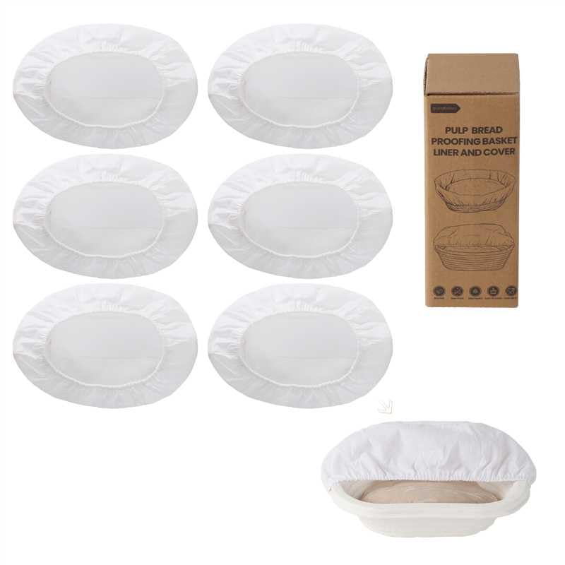 6 Pack Proofing Basket Liners Covers fit 10in Oval - size: 10inch Oval