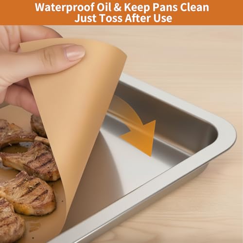 MakMeFre Parchment Paper Baking Sheets 300ct 12"x16" PreCut - size: 12"x16" (300Sheets)