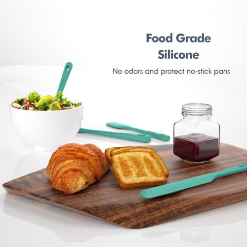 ChefAide 5 Pieces Silicone Spatulas Set, Heat Resistant Rubber Spatula - color: Sage, size: 5 pieces