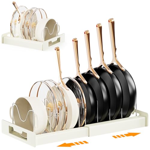 Dayacoco Pot and Pan Organizer, Expandable Pot Organizers Inside Cabinet - size: 2pcs