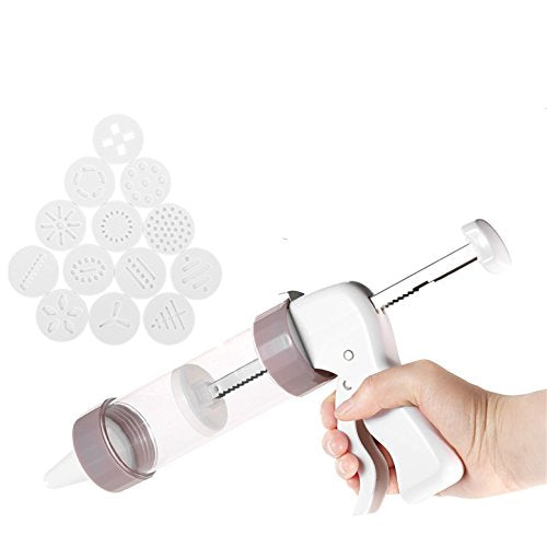 FantasyDay Biscuit Making and Icing Set Cookie Biscuit Press and Cake Icing Decorating Set with Icing Gun Cookie Press Cutter Kit with Discs and Nozzles For Beginner and Professional Use #1