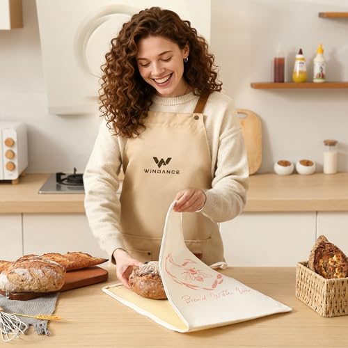 Premium Beeswax Bread Bags for Sourdough with Wide Zipper Access, 2 Pack XL(13x17in) Reusable Organic Beeswax-Coated Linen Cotton Bread Bags for Homemade Bread, Keeps Bread Fresh Naturally - color: White - Little Bee