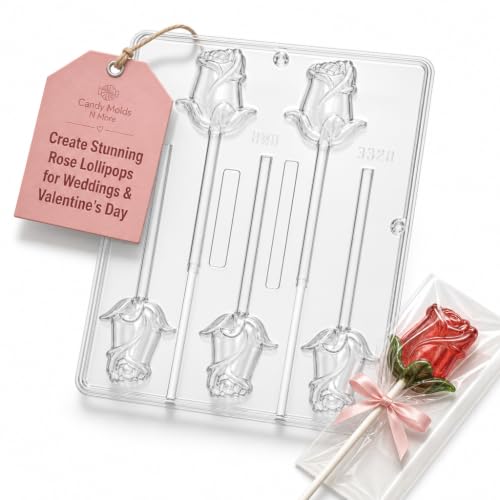 Rose Lollipop Mold, Valentines Day, Wedding No. 3328