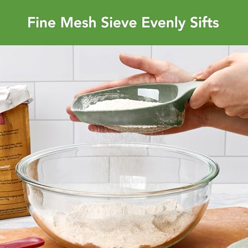Tovolo Scoop and Sift 1 Cup Flour Sifter for Baking, Thyme - color: Thyme