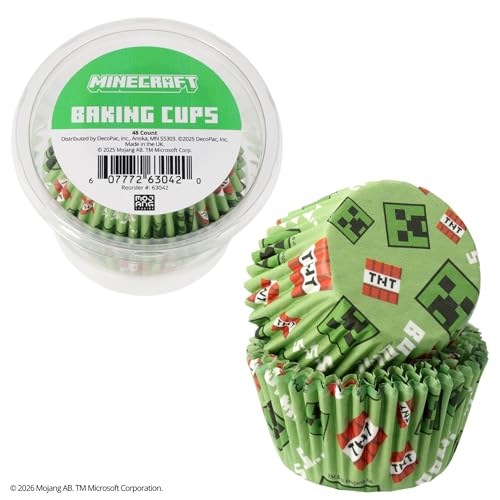 Minecraft Baking Cups | 48 Pack Cupcake Liners
