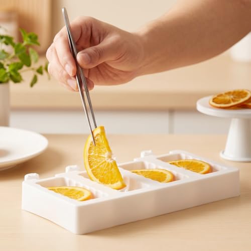 4 Pieces Ice Cream Mould lolly Mold Silicone Ice Cream Mold 4-Cavity Cake Pop Molds Baking Molds with 200 Pieces Sticks for Homemade Treats(Candied Hawthorn Styles) - style: Candied Hawthorn Styles