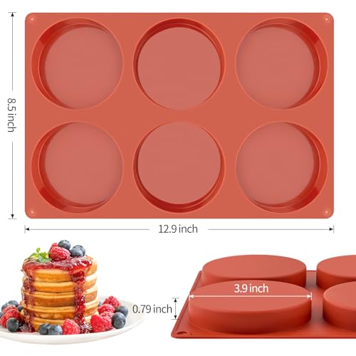 Ocmoiy Silicone Egg Molds for Baking, 4 Inch, 2 Pcs