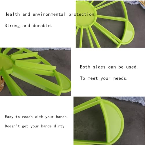 Pie Slicer Marker, Round Cake Slice, Double Sided Cake Portion Marker 10 or 12 Slicers Cheesecake Cutter Divider for DIY Cooking Baking Tool (Green)