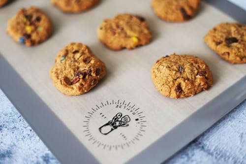 Silicone Baking Mats - 1/2 Sheet Size Baking Sheet Liners, Pack of 4, Gray - color: Gray, size: Half Size Baking Mat Pack of 4