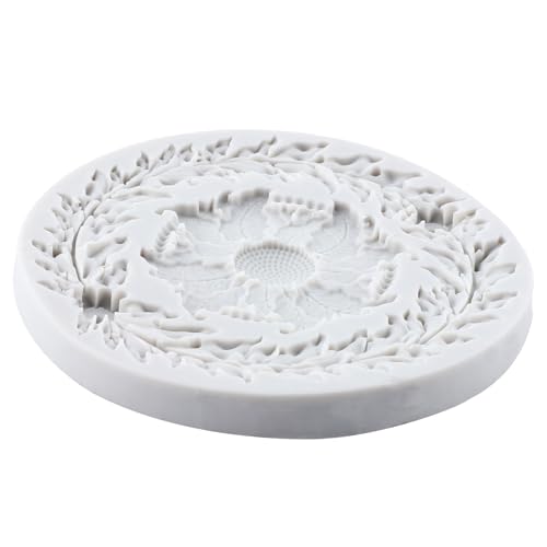 Lingzhi Baroque Fondant Molds Relief Flower Lace Silicone Mold - color: Style M