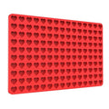 Mini Heart Chocolate Candy Molds Silicone, Silicone Heart Gummy Molds Fondan Molds with Scraper (S) - size: small