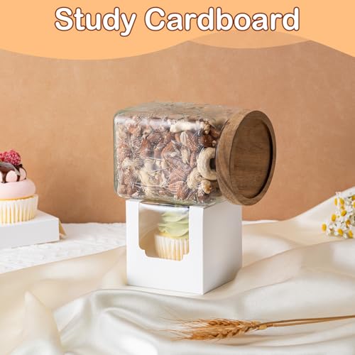 Hoewina 28 PCS Cupcake Boxes, Individual Cupcake Containers with Window - color: White