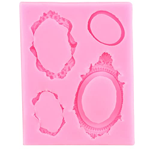 Mujiang Picture Frames Silicone Mold Photo Frame Fondant Molds Set Of 4 - color: Style C